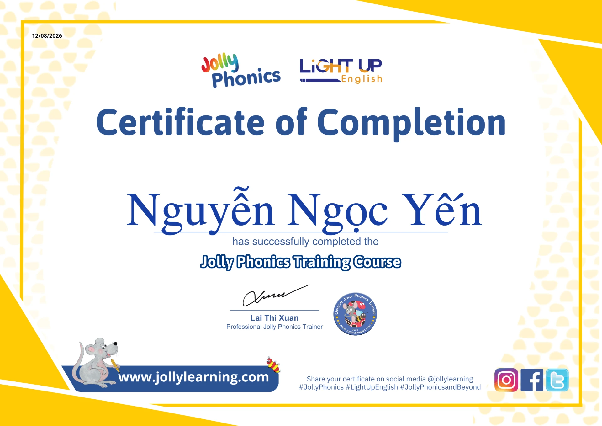Jolly Phonics Training Course