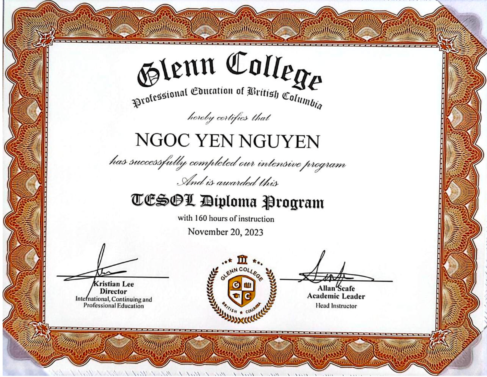 TESOL Diploma Program · 160 Hours